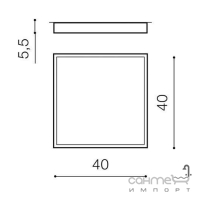 Светильник потолочный Azzardo Monza II S 40 3000K LED 46W AZ3690 черный