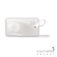 Прикроватный настенный светильник с полочкой и USB-выходом Ideal Lux Book-2 AP 174822 модерн, белый матовый