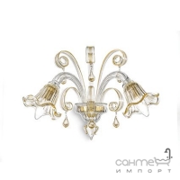 Светильник настенный Ideal Lux Ca' D'oro 020983 классический, янтарный, медь