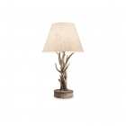 Настільна лампа Ideal Lux Chalet 128207 шале, бежевий, натуральний, текстиль