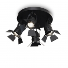 Світильник стельовий спот Ideal Lux Ciak 095707 чорний матовий, метал