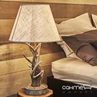 Настольная лампа Ideal Lux Chalet 128207 шале, бежевый, натуральный, текстиль