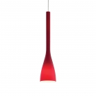 Люстра підвісна Ideal Lux Flut 035673 сучасне, червоне, дуте окислене скло