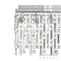 Люстра підвісна Ideal Lux Elisir 200002 арт-деко, прозорий, хром, кришталеві підвіски