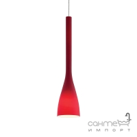 Люстра подвесная Ideal Lux Flut 035673 современный, красный, дутое окисленное стекло