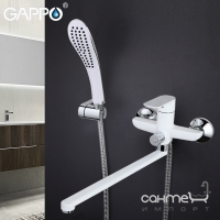 Смеситель для ванны и душа с гарнитуром Gappo Noar G2248 31662 белый, хром