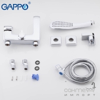 Смеситель для ванны и душа с гарнитуром Gappo Aventador G3250-8 32127 хром