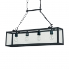 Люстра подвесная Ideal Lux Igor 092942 лофт, черный, стекло, металл