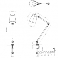 Затискач для настільної лампи Astro Lighting Atelier Clamp 1224010 Алюміній Полірований