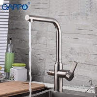 Змішувачі для кухні з виливом для питної води Gappo G4399-4 32221 нержавіюча сталь
