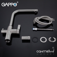 Смесители для кухни с изливом для питьевой воды Gappo G4399-4 32221 нержавеющая сталь