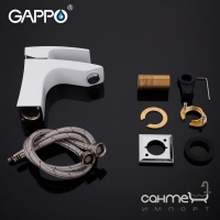 Смеситель для раковины Gappo Jacob G1007-7 31629 белый, хром