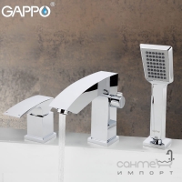Змішувач врізний в борт ванни Gappo Jacob G1107 31860 хром
