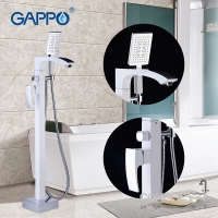 Змішувач для ванни з душовим гарнітуром Gappo Jacob G3007-8 31863 білий, хром