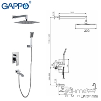 Душевая система скрытого монтажа Gappo Jacob G7107 31877 хром