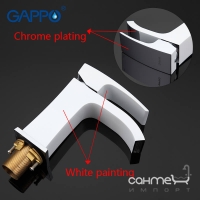 Смеситель для раковины Gappo Jacob G1007-8 31893 белый, хром