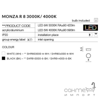 Світильник стельовий Azzardo Monza Round 8 3000K AZ2255 чорний