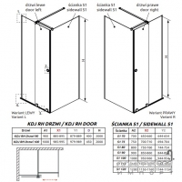 Душові двері Radaway Furo RH KDJ 90 L 10104442-01-01LU хром/прозоре скло, лівостороння