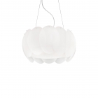 Люстра подвесная Ideal Lux Ovalino 074139 белый, окисленное стекло