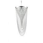 Люстра подвесная Ideal Lux Pearl 211541 арт-деко, прозрачный, хром, хрусталь