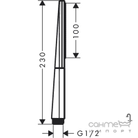 Ручной душ Hansgrohe Rainfinity Baton 100 1jet 26866670 черный матовый