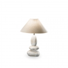Настольная лампа Ideal Lux Dolomiti 034935 модерн, бежевый, античный белый, керамика, льняная ткань