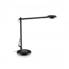 Настольная лампа на гибкой ножке Ideal Lux Futura 204888 авангард, черный, алюминий, пластик