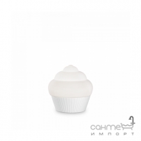 Настольная лампа Ideal Lux Cupcake 248479 поп-арт, окисленное стекло, смесь смол, белый