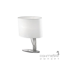 Настільна лампа Ideal Lux Desiree 074870 модерн, текстиль, білий, хром