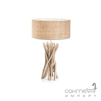 Настольная лампа Ideal Lux Driftwood 129570 эко, натуральный, холст, дерево