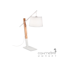 Настольная лампа Ideal Lux Eminent 207568 современный, белый, дерево
