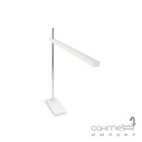 Настольная лампа на гибкой ножке Ideal Lux Gru 147642 авангард, белый, пластик, хром