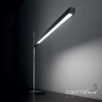 Настольная лампа на гибкой ножке Ideal Lux Gru 147659 авангард, черный, пластик, хром