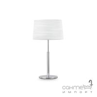 Настольная лампа Ideal Lux Isa 016559 классика, хром, текстиль