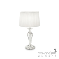 Настольная лампа Ideal Lux Kate-2 122885 классика, белый, прозрачный, текстиль, хрусталь