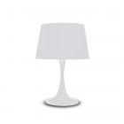 Настільна лампа Ideal Lux London 110448 класика, білий, текстиль