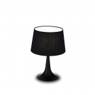 Настільна лампа Ideal Lux London 110554 класика, чорний, текстиль