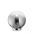 Настільна лампа-куля Ideal Lux Mapa 186863 сучасний, дута скло, хромований прозорий