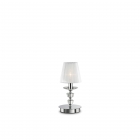 Настільна лампа Ideal Lux Pegaso 059266 модерн, білий, хром, прозорий, кришталь, органза