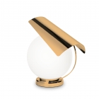 Настольная лампа-шар Ideal Lux Penombra 176680 арт-деко, белый, латунь, окисленное стекло