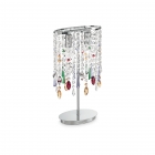 Настольная лампа Ideal Lux Rain 105284 арт-деко, разноцветный, хрустальные подвески, хром