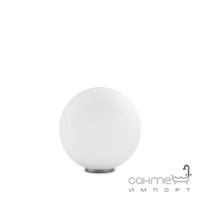 Настольная лампа-шар Ideal Lux Mapa 009155 современный, окисленное стекло, белый, хром