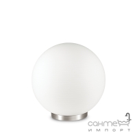 Настольная лампа-шар Ideal Lux Mapa 161433 современный, окисленное стекло, белый, сатиновый никель