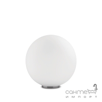 Настольная лампа-шар Ideal Lux Mapa 009131 современный, окисленное стекло, белый, хром
