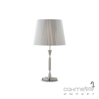 Настільна лампа Ideal Lux Paris 014975, сріблястий, нікель, текстиль