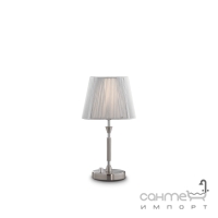 Настольная лампа Ideal Lux Paris 015965 модерн, серебристый, никель, текстиль