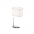 Настільна лампа Ideal Lux Sheraton 075013 білий, хром, текстиль