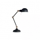 Настольная лампа на гибкой ножке Ideal Lux Truman 145211 винтаж, черный, металл