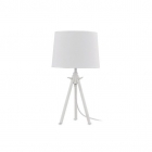 Настольная лампа Ideal Lux York 121376 винтаж, белый, ткань, дерево