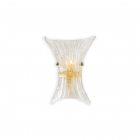 Настенный светильник Ideal Lux Fiocco 014623 модерн, прозрачный, янтарь, латунь, стекло